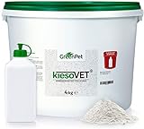 GreenPet KiesoVet Kieselgur 4kg - Reine biologische Diatomeenerde inkl. Stäubeflasche im...