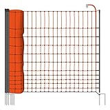 VOSS.farming 50m Geflügelnetz, Euronetz, 112cm, 2 Spitzen Geflügelzaun Hühnerzaun...